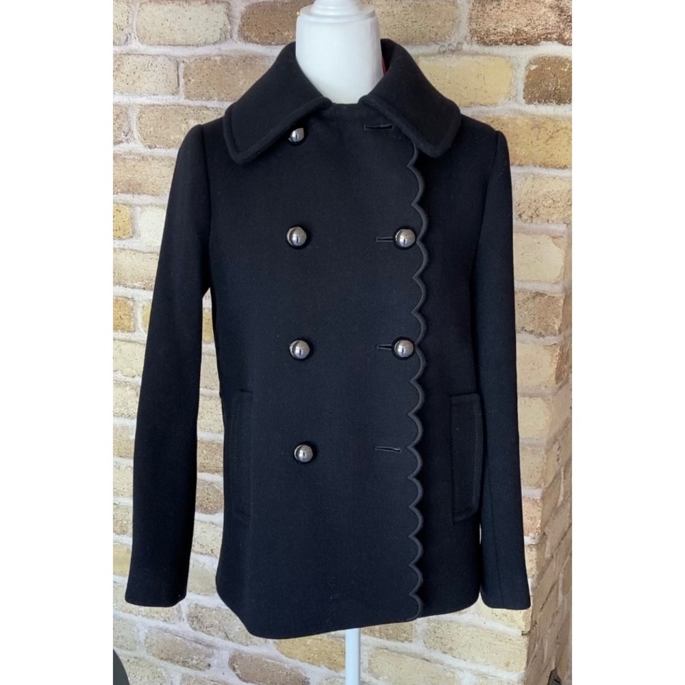 Kate Spade Out West Scallop Wool Peacoat NWT - Picture 2 of 11